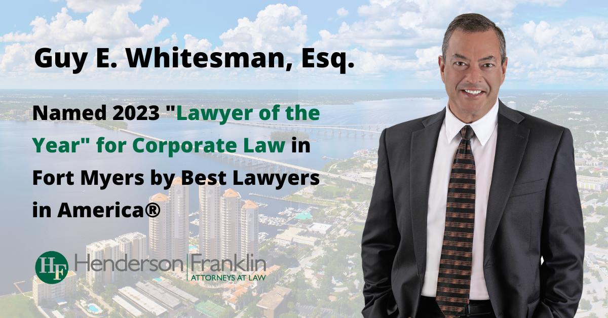 Guy Whitesman Named 2023 Best Lawyers® “Lawyer of the Year” for