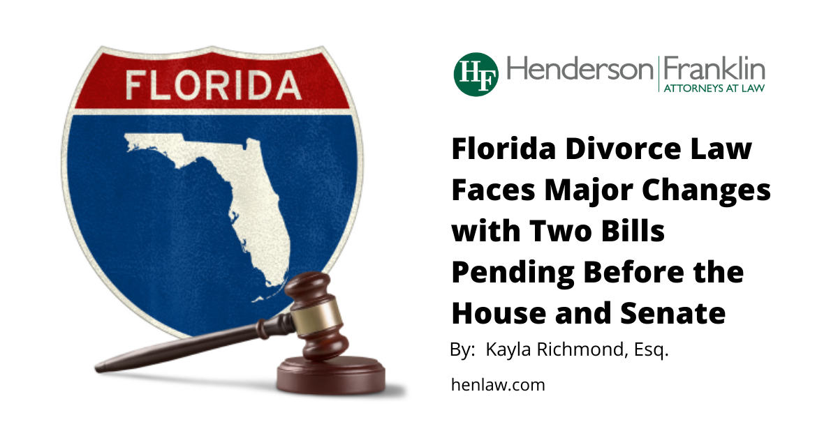 Florida Divorce Law Faces Major Changes with Two Bills Pending Before