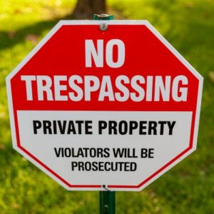 No trespassing